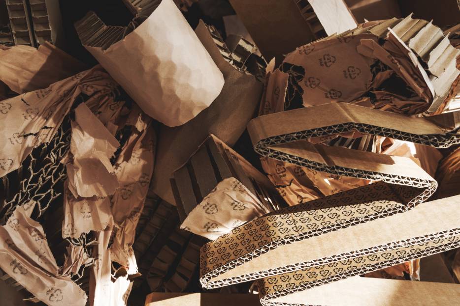 cardboard and package materials